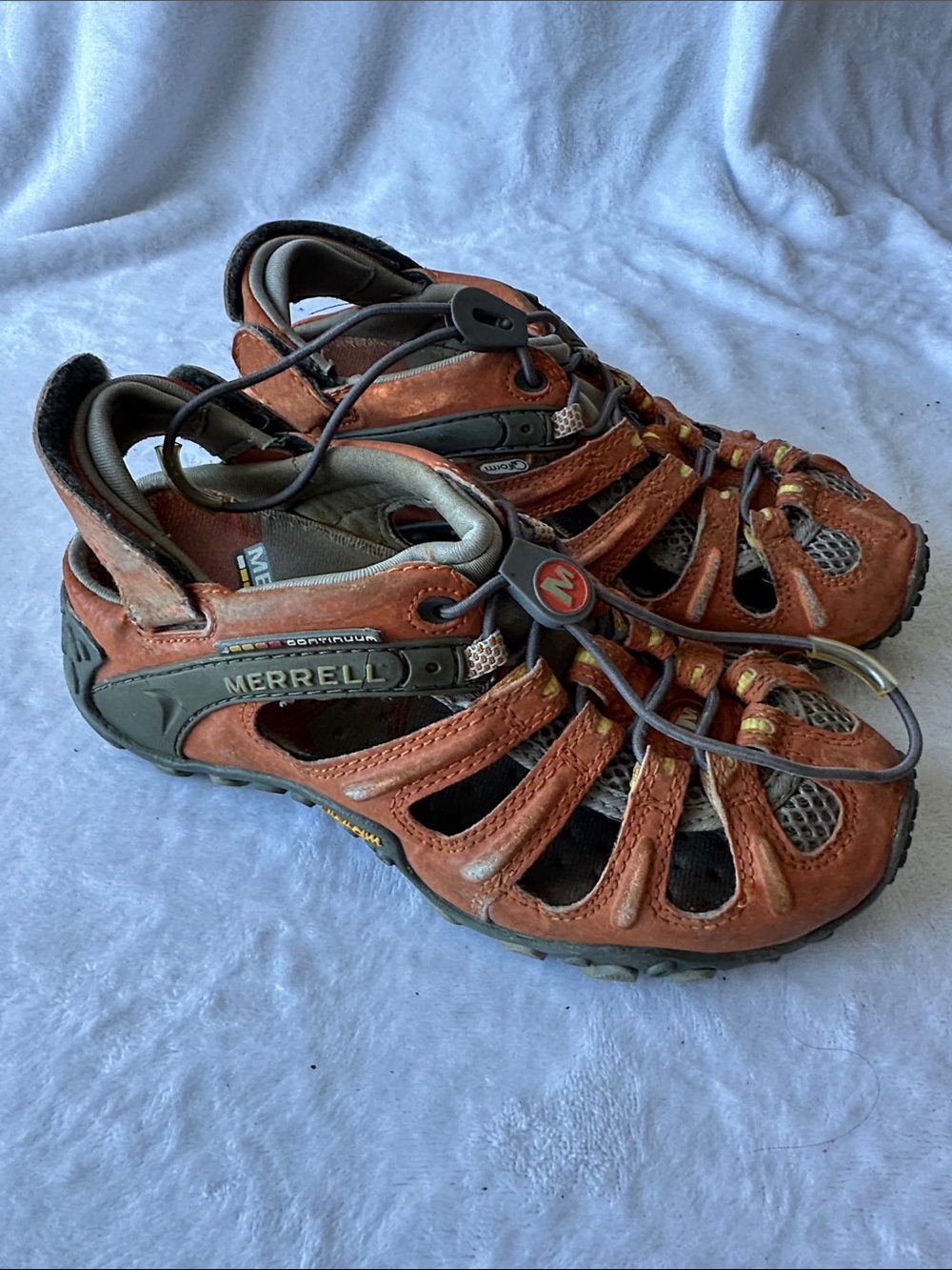 Merrell Orange Brown Hybrid Trail Sandals